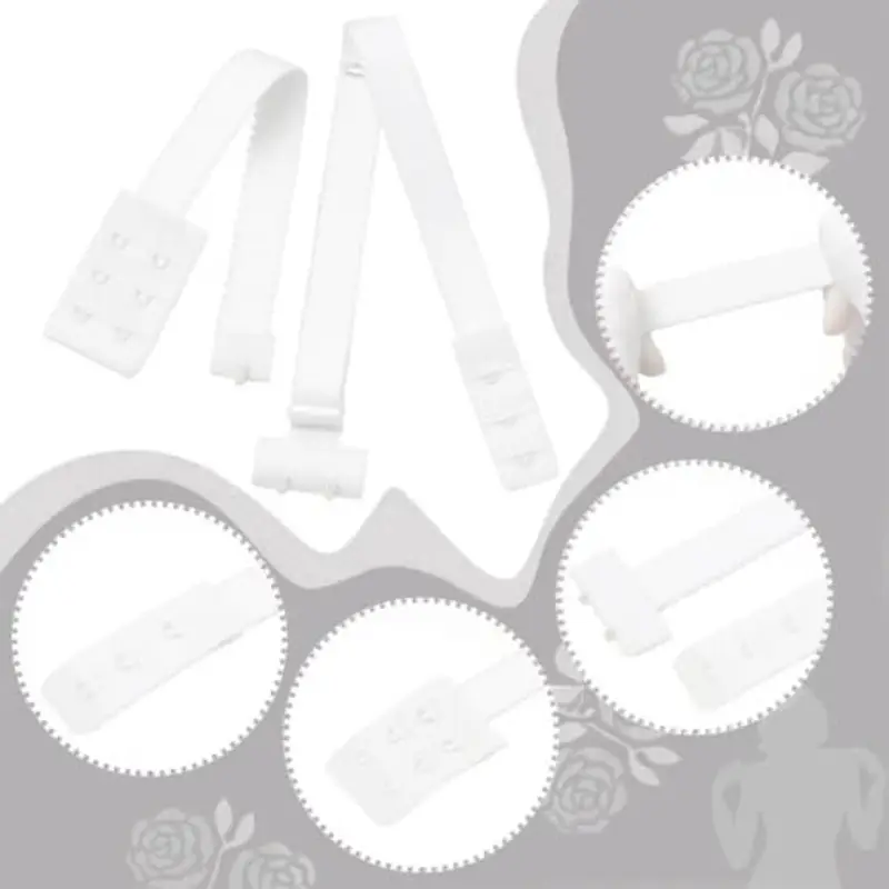 Posteriore Aperto Accessori Reggiseno, 3 Pezzi cinghie per reggiseno senza schienale da donna, per reggiseno a schiena bassa Scollo a V profondo Abito senza schienale Festa di nozze (Bianco) miniatura 2