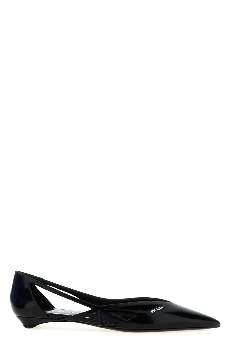 Ballerina Pelle Cut Out Nero