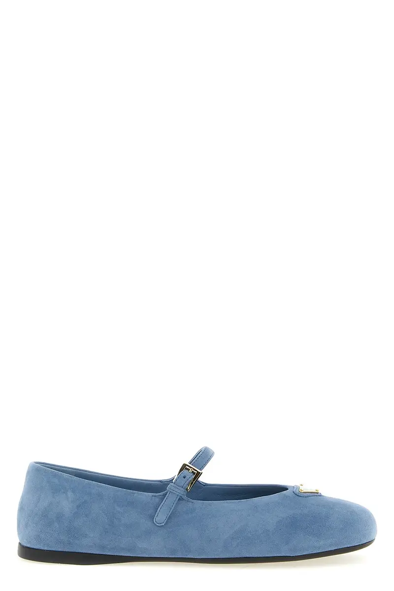 Prada Ballerina Donna Suede Blu