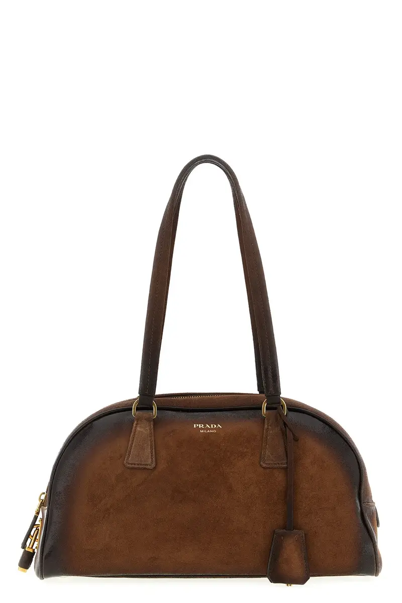 Bauletto 'Prada Bowling' Medio Marrone
