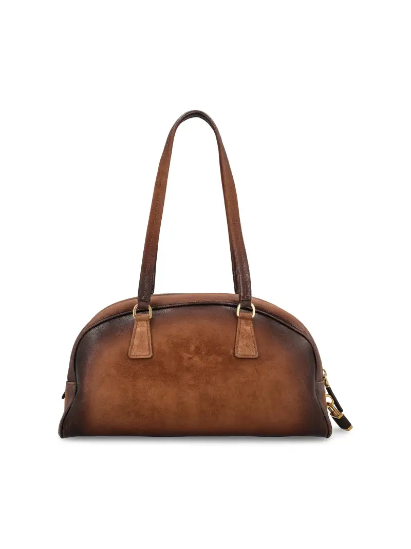 Bauletto Prada Bowling Medio MARRONE miniatura 2