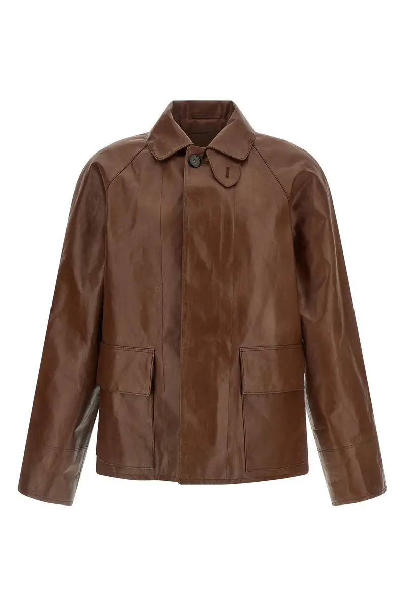 Blouson Pelle Vintage Marrone