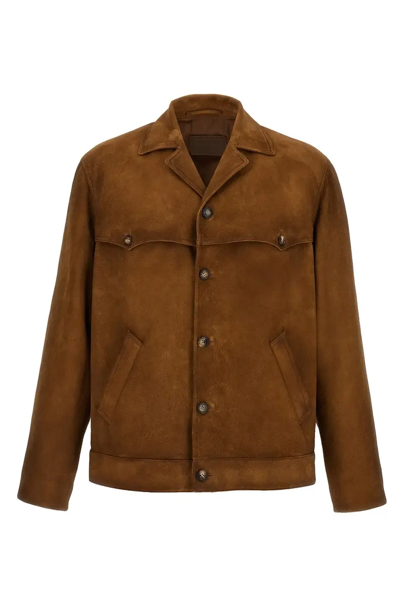 Blouson Suede Marrone