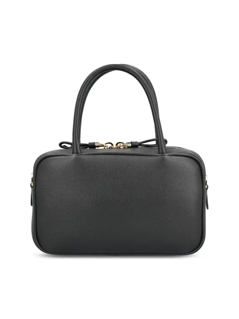 Borsa A Mano In Pelle NERO miniatura 2