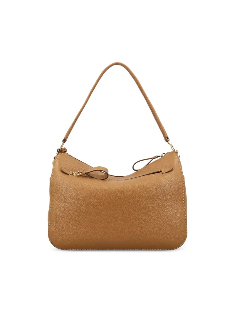 Borsa A Spalla Media In Pelle MARRONE miniatura 2