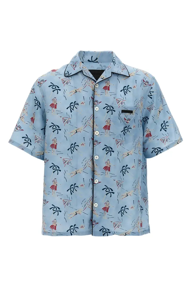 Camicia 'Hawaii' Azzurro