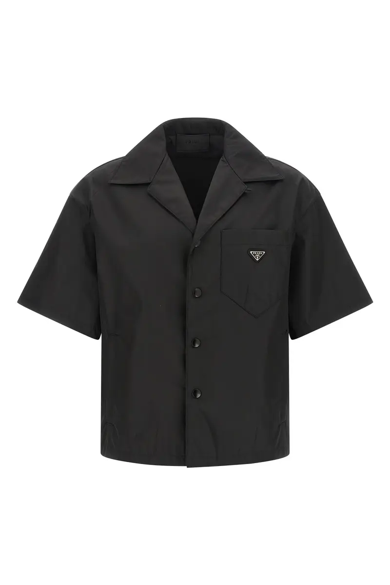 Prada Camicia bowling in Re-Nylon nero