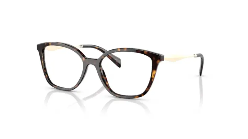 Prada Donna PR 02ZV  15D1O1 Montature da vista Acetato Rosso Trasparente Farfalla Normale