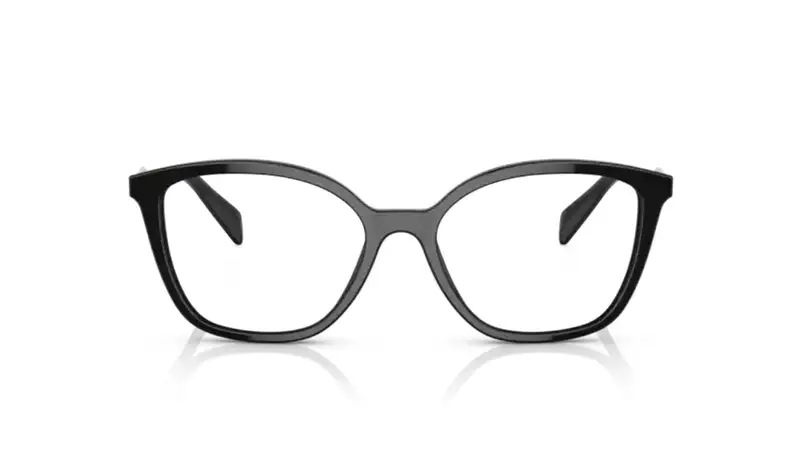 Prada Donna PR 02ZV 1AB1O1 Montature da vista Acetato Nero Trasparente Farfalla Normale miniatura 2