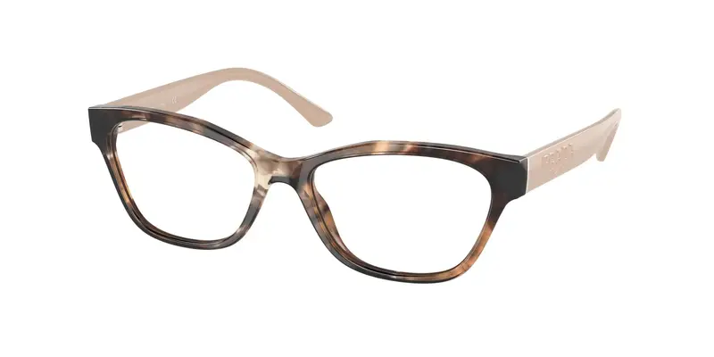 Prada Donna PR 03WV  07R1O1 Montature da vista Acetato Marrone Trasparente Squadrata Normale
