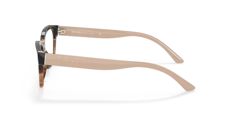 Prada Donna PR 03WV 07R1O1 Montature da vista Acetato Marrone Trasparente Squadrata Normale miniatura 3