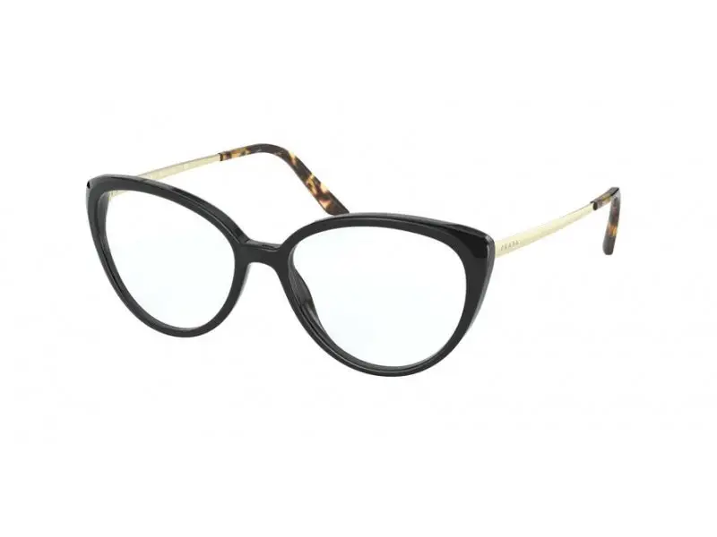 Prada Donna PR 06WV 1AB1O1 Montature da vista Plastica Nero  Rotonda