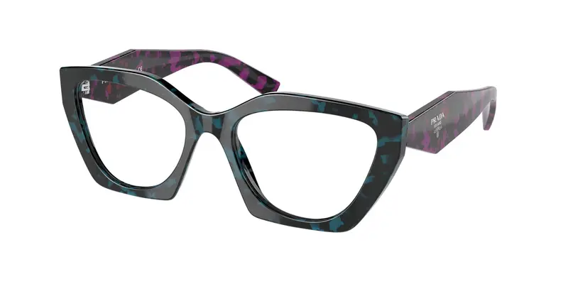 Prada Donna PR 09YV  06Z1O1 Montature da vista Acetato Tartaruga Trasparente Geometrica Normale