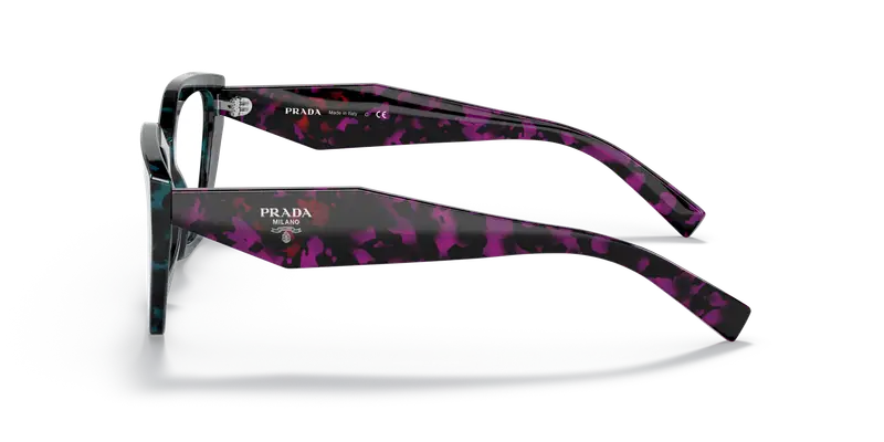 Prada Donna PR 09YV 06Z1O1 Montature da vista Acetato Tartaruga Trasparente Geometrica Normale miniatura 3