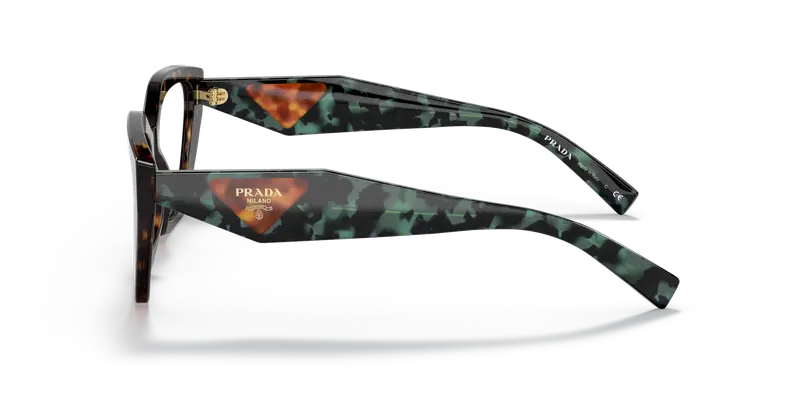 Prada Donna PR 09YV 2AU1O1 Montature da vista Acetato Tartaruga Trasparente Geometrica Normale miniatura 3
