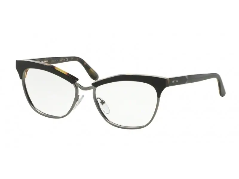 Prada Donna PR 14SV JOURNAL NAI1O1 Montature da vista outlet Plastica Nero  Cat Eye