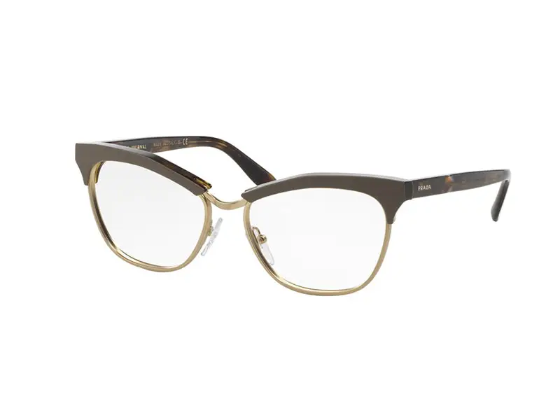 Prada Donna PR 14SV JOURNAL TFL1O1 Montature da vista outlet Plastica Havana  Cat Eye