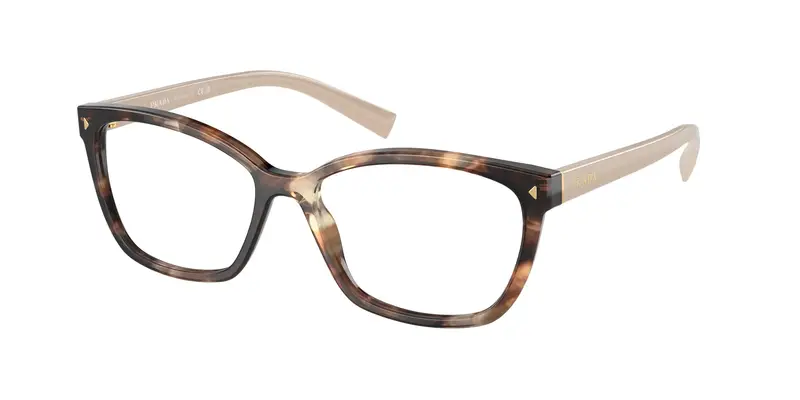 Prada Donna PR 15ZV  07R1O1 Montature da vista Acetato Marrone Trasparente Squadrata Normale