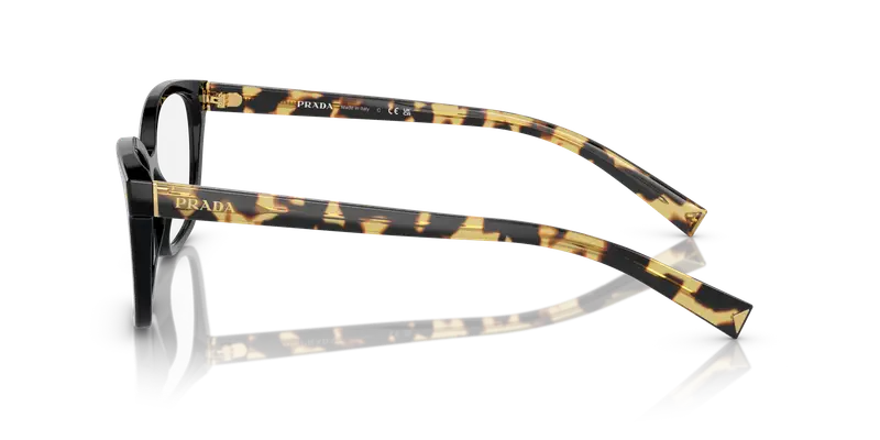 Prada Donna PR 15ZV 3891O1 Montature da vista Acetato Nero Trasparente Squadrata Normale miniatura 3