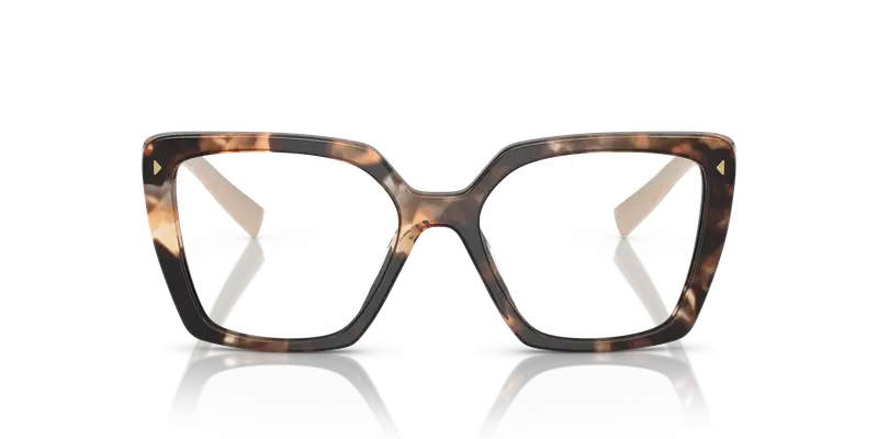 Prada Donna PR 16ZV 07R1O1 Montature da vista Acetato Tartaruga Trasparente Squadrata Normale miniatura 2