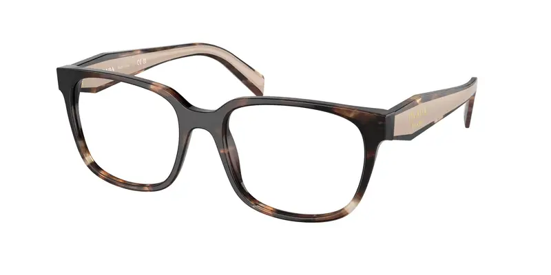 Prada Donna PR 17ZV  07R1O1 Montature da vista Acetato Marrone Trasparente Squadrata Normale
