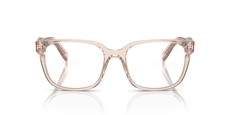 Prada Donna PR 17ZV 15J1O1 Montature da vista Acetato Rosa Trasparente Squadrata Normale miniatura 2