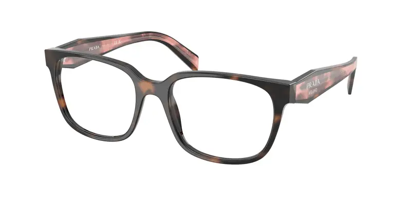 Prada Donna PR 17ZV  23A1O1 Montature da vista Acetato Tartaruga Trasparente Squadrata Normale