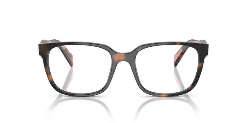 Prada Donna PR 17ZV 23A1O1 Montature da vista Acetato Tartaruga Trasparente Squadrata Normale miniatura 2