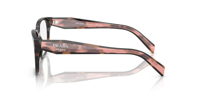 Prada Donna PR 17ZV 23A1O1 Montature da vista Acetato Tartaruga Trasparente Squadrata Normale miniatura 3
