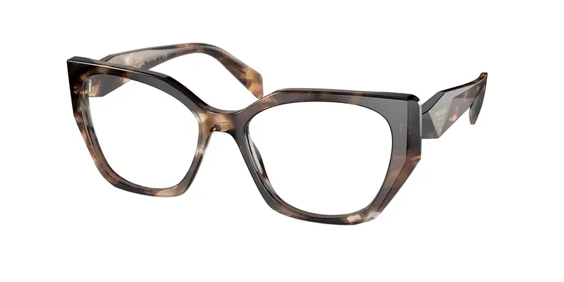 Prada Donna PR 18WV  07R1O1 Montature da vista Acetato Tartaruga Trasparente Geometrica Normale