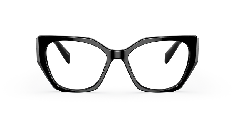 Prada Donna PR 18WV 1AB1O1 Montature da vista Acetato Nero Trasparente Geometrica Normale miniatura 2