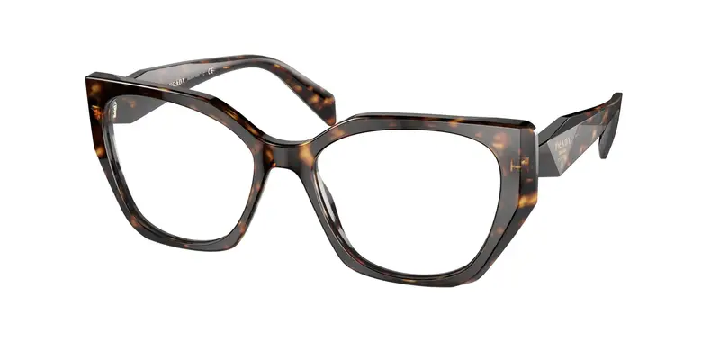 Prada Donna PR 18WV  2AU1O1 Montature da vista Acetato Tartaruga Trasparente Geometrica Normale