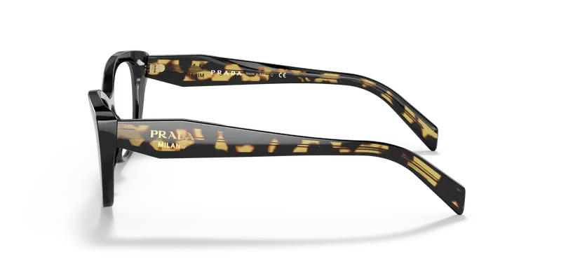 Prada Donna PR 19WV 1AB1O1 Montature da vista Plastica Nero Cat Eye miniatura 3