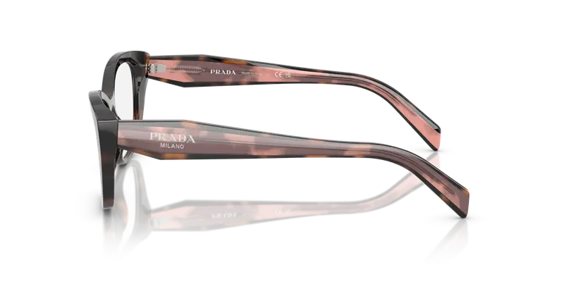 Prada Donna PR 19WV 23A1O1 Montature da vista Acetato Tartaruga Trasparente Cat Eye Normale miniatura 3