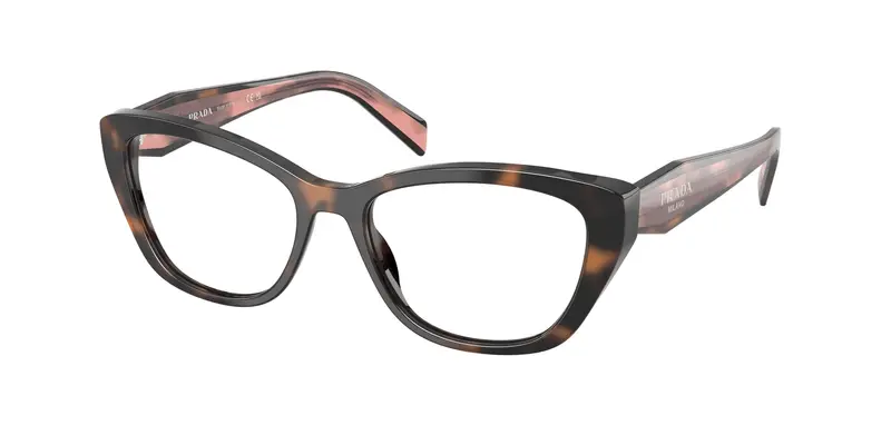 Donna PR 19WV 23A1O1 Montature da vista Acetato Tartaruga Trasparente Cat Eye Normale