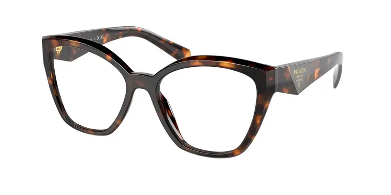 Prada Donna PR 20ZV  14L1O1 Montature da vista Acetato Tartaruga Trasparente Geometrica Normale