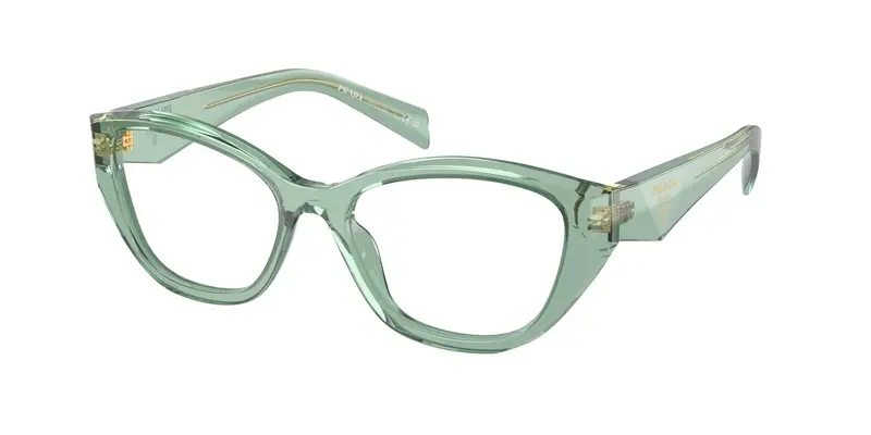 Prada Donna PR 21ZV  11R1O1 Montature da vista Acetato Verde Trasparente Geometrica Normale