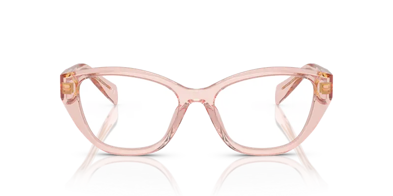 Prada Donna PR 21ZV 19Q1O1 Montature da vista Acetato Rosa Trasparente Geometrica Normale miniatura 2