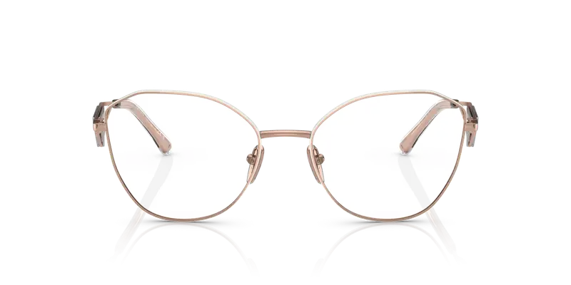 Prada Donna PR 52ZV SVF1O1 Montature da vista Acciaio Rosa Trasparente Geometrica Normale miniatura 2