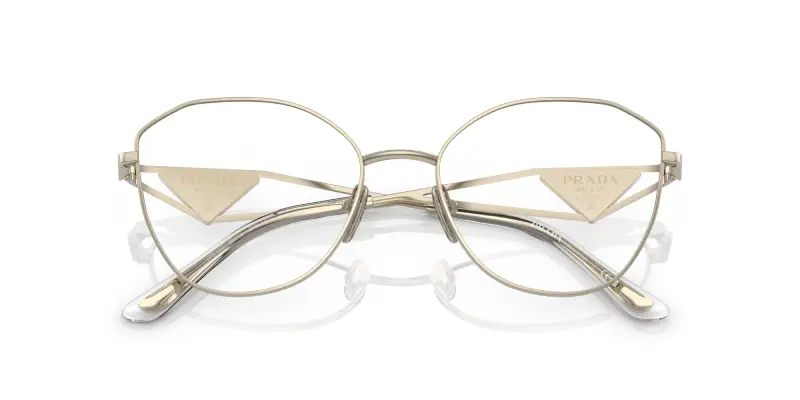 Donna PR 52ZV ZVN1O1 Montature da vista Acciaio Oro Trasparente Geometrica Normale miniatura 2