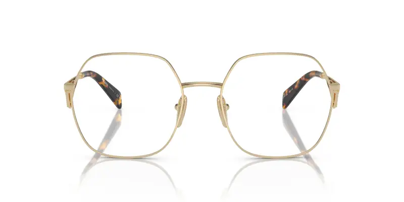 Donna PR 59ZV 1511O1 Montature da vista Metallo Oro Trasparente Geometrica Normale miniatura 3