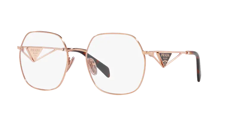 Prada Donna PR 59ZV SVF1O1 Montature da vista Metallo Rosa Trasparente Geometrica Normale miniatura 2
