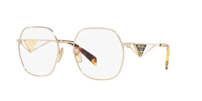 Donna PR 59ZV ZVN1O1 Montature da vista Metallo Oro Trasparente Geometrica Normale miniatura 3