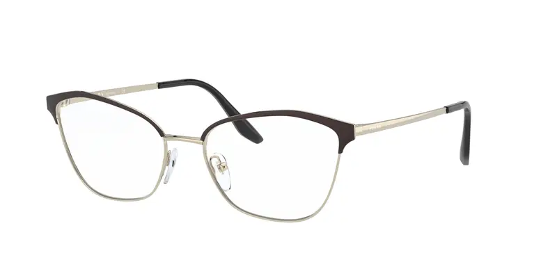 Donna PR 62XV AAV1O1 BLACK/LIGHT GOLD Montature da vista Metallo Nero Cat Eye