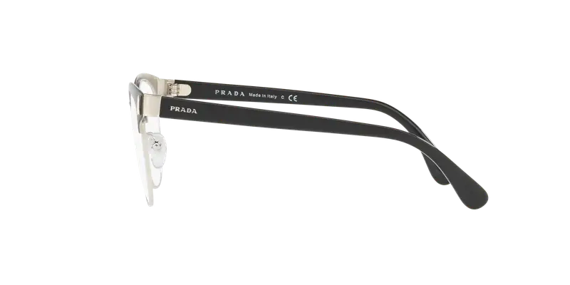 Prada Donna PR 63TV 1AB1O1 Montature da vista outlet Metallo Nero Rotonda miniatura 2