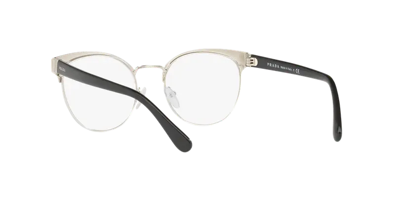 Prada Donna PR 63TV 1AB1O1 Montature da vista outlet Metallo Nero Rotonda miniatura 3