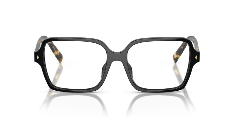 Prada Donna PR A02V 3891O1 Montature da vista Acetato Nero Trasparente Pillow Normale miniatura 2