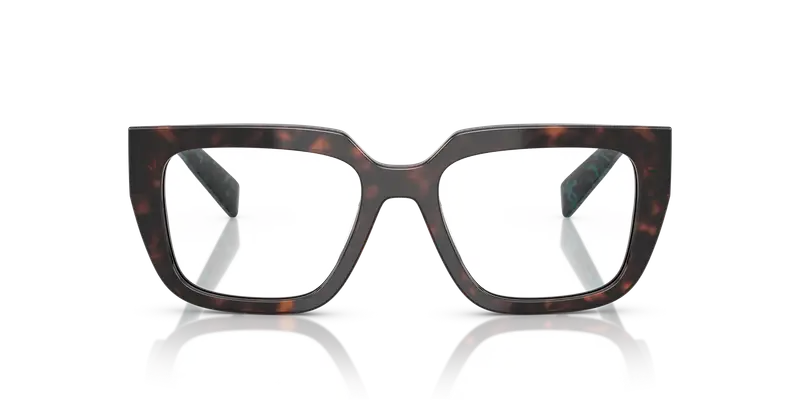 Prada Donna PR A03V 18Z1O1 Montature da vista Acetato Tartaruga Trasparente Geometrica Normale miniatura 2