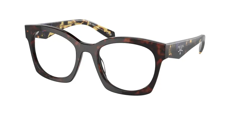 Prada Donna PR A05V  17N1O1 Montature da vista Acetato Tartaruga Trasparente Geometrica Normale