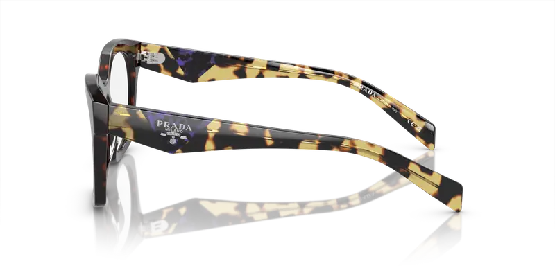 Prada Donna PR A05V 17N1O1 Montature da vista Acetato Tartaruga Trasparente Geometrica Normale miniatura 3